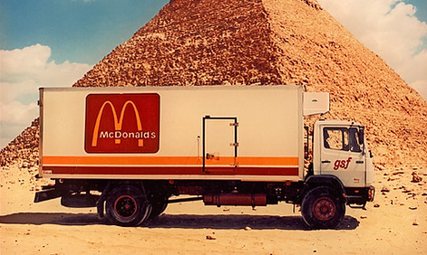 GSF McDonald's distribution truck in front of Pyramid 